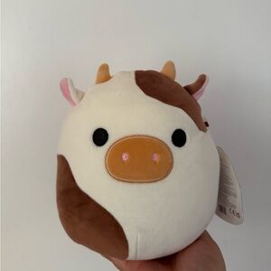 Squishmallows Brown and Cream Cow Plush